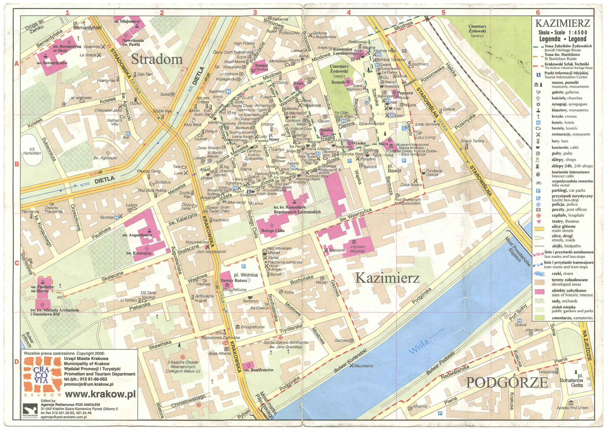 Mapa de Cracovia (dorso) / CRACOVIA