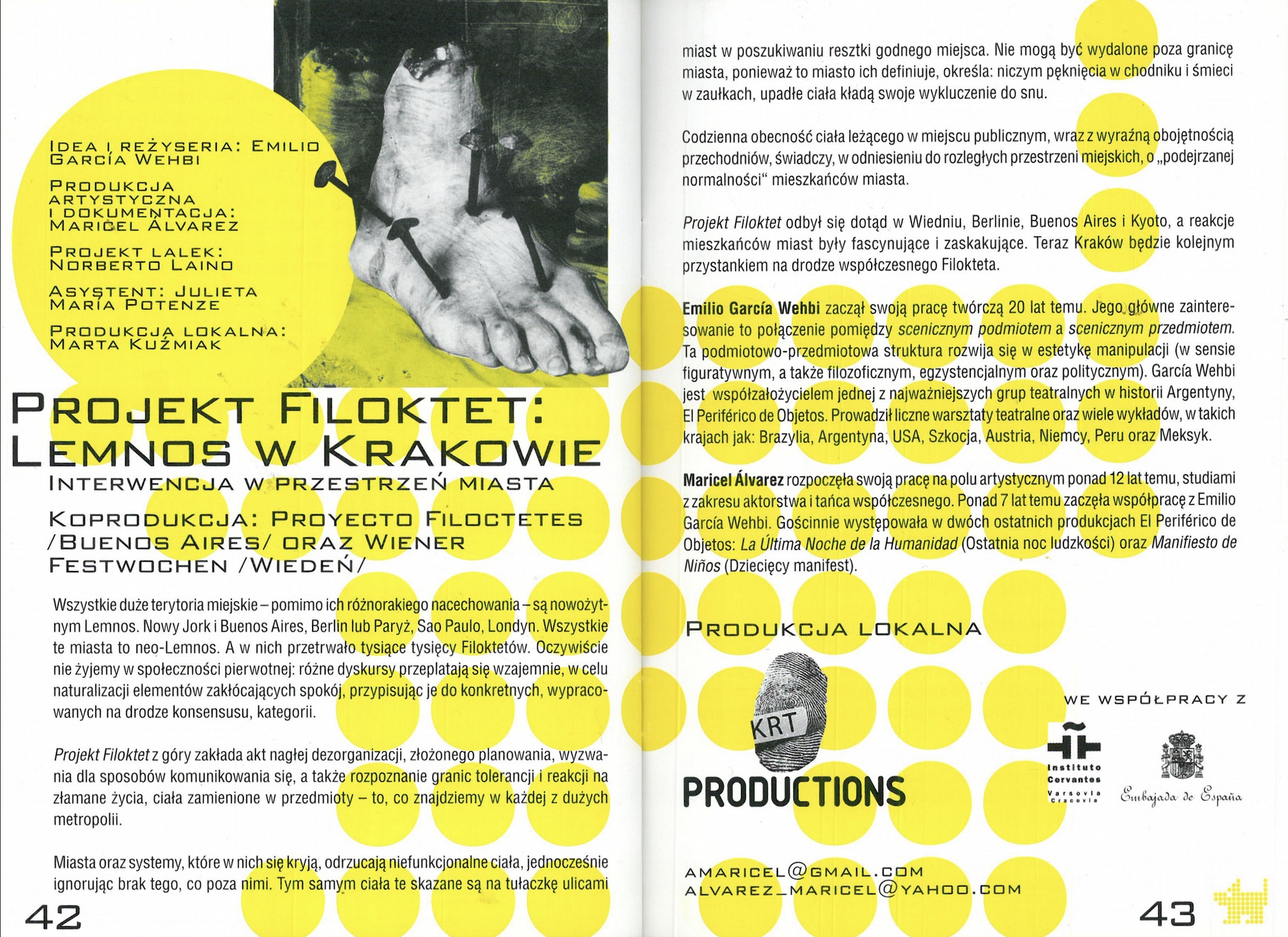 Programa artístico del Krakowskie Reminiscencje Teatralne. (Interior) / CRACOVIA