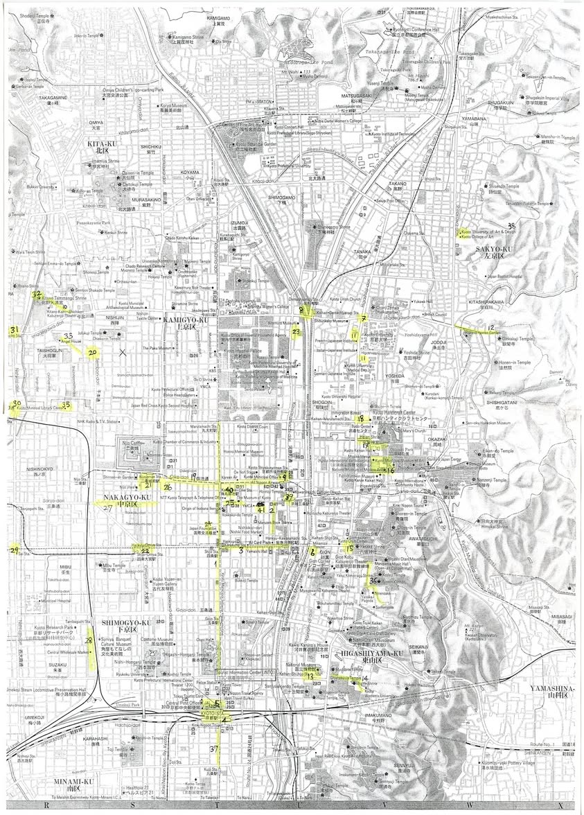 Mapa de Kioto. Estudio de locaciones / KIOTO